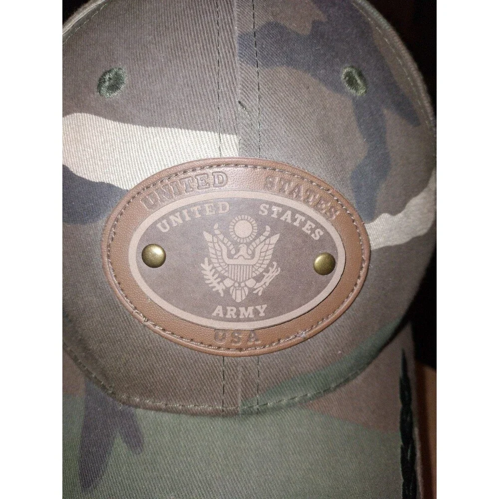 Military Style Camouflage Army Baseball Cap with Laurel‎ Wreath Embroidery
